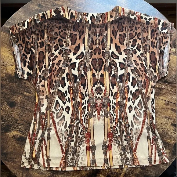 SIMONTON Says by George Simonton | women’s faux wrap top. SIZE: M. - Picture 7 of 9